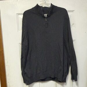 (🔥4 For $20) Sun River Mens XXL  Gray Quater-Zip Pullover/Sweater
